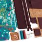Preview: Nähbox Set - Amber & Geldbörse - Waxed Maroon