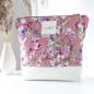 Preview: Nähbox große Kosmetiktasche - Romantic Flowers Rosa