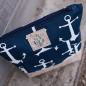 Preview: Nähbox große Kosmetiktasche - Anker Navy