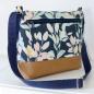 Preview: Nähset Tasche 'Katie' - Denim Flowers inkl. Labelset 'Statement'