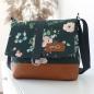 Preview: Nähset Tasche 'Katie' - Aquarell dunkelgrün
