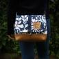 Preview: Nähset Tasche 'Katie' - Denim Flowers inkl. Labelset 'Statement'