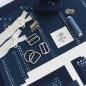 Preview: Nähset Tasche 'Katie' - Waterdrops Navy