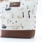 Preview: Nähbox große Kosmetiktasche - Schwäne
