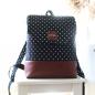 Preview: Nähbox Rucksack - Punkte schwarz