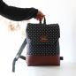 Preview: Nähbox Rucksack - Punkte schwarz