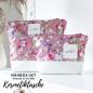 Preview: Nähbox große Kosmetiktasche - Romantic Flowers Rosa