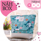 Preview: Nähbox große Kosmetiktasche - Flowers Mint