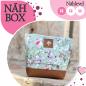 Preview: Nähbox große Kosmetiktasche - Romantic Flowers Mint