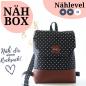 Preview: Nähbox Rucksack - Punkte schwarz