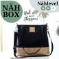 Preview: Nähbox Shopper - Waxed Black & Kork