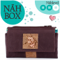 Preview: Nähbox 'Smaragd Geldbörse' - Waxed Maroon