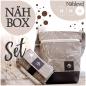 Preview: Nähbox Set - Umhängetasche & Geldbörse - Pusteblume Taupe