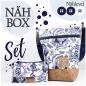 Preview: Nähbox Set - Umhängetasche & Geldbörse - Raue See