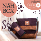 Preview: Nähbox Set - Amber & Geldbörse - Waxed Maroon