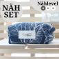 Preview: Nähset Boxybag 'Mini' - Blattwerk navy