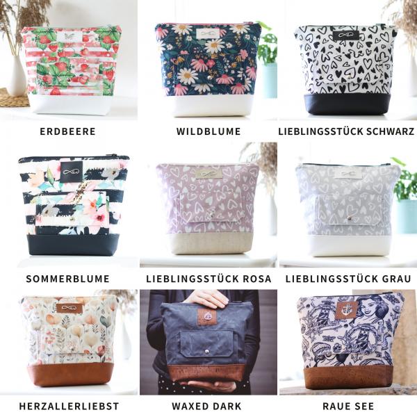 Preview: Weihnachtsbox mit Nähset für große Kosmetiktasche