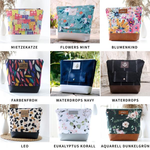 Preview: Weihnachtsbox mit Nähset für große Kosmetiktasche