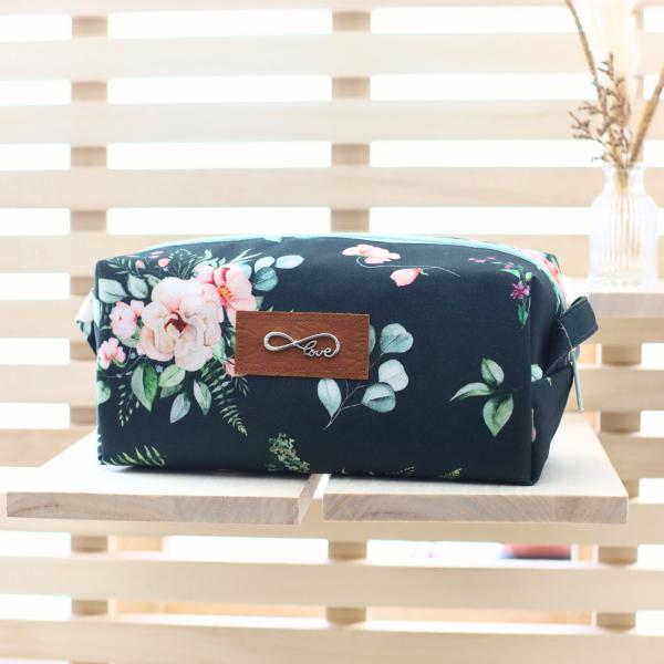 Preview: Nähset Boxybag 'Medium' - Aquarell dunkelgrün