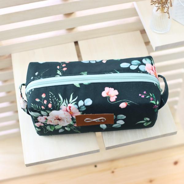 Nähset Boxybag 'Medium' - Aquarell dunkelgrün