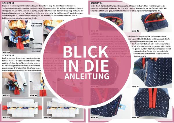 Nähset Boxybag 'Medium' - Affentheater inkl. Labelset 'C'est la vie!'