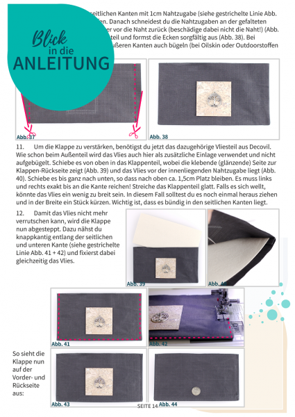 Nähbox 'Smaragd Geldbörse' - Waxed Pink