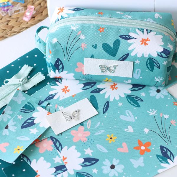 Preview: Nähset Boxybag 'Mini' - Flowers Mint
