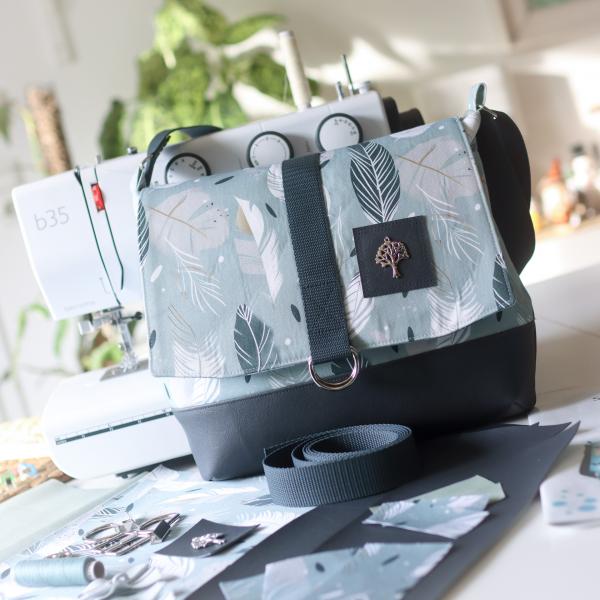 Preview: Nähset Tasche 'Katie' - Feathers Mint