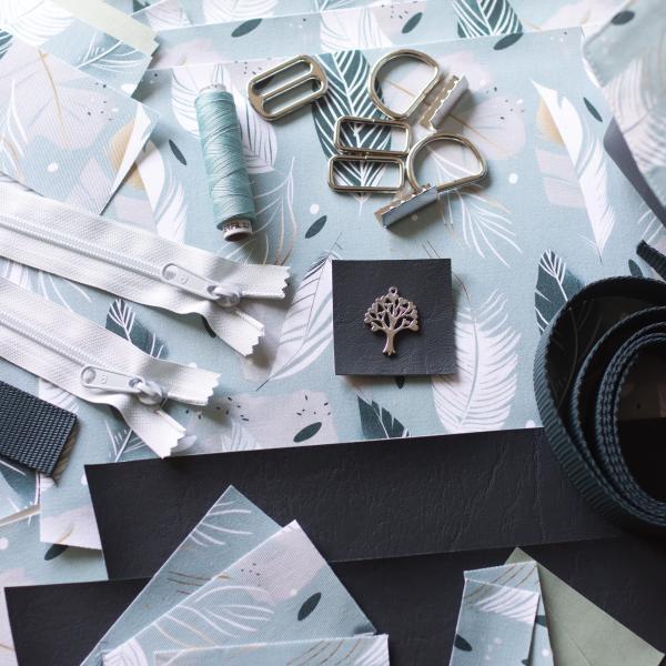 Preview: Nähset Tasche 'Katie' - Feathers Mint