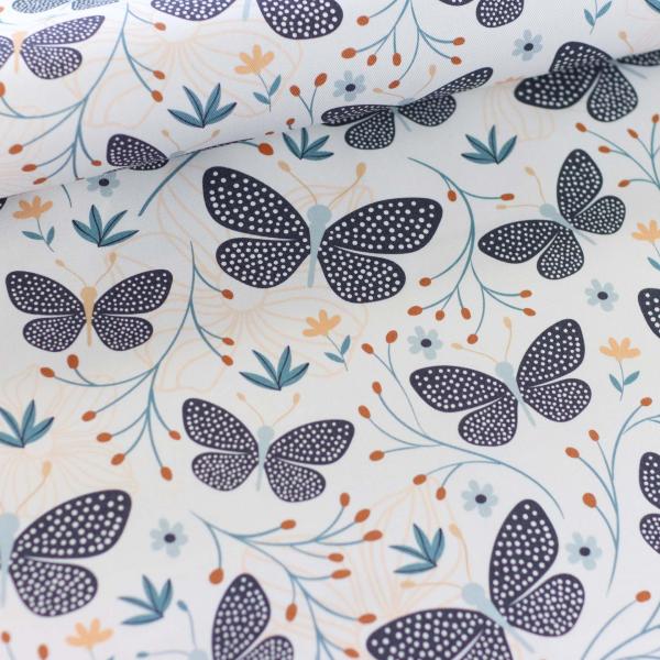Canvas Eigenproduktion 'Schmetterlinge jeansblau'