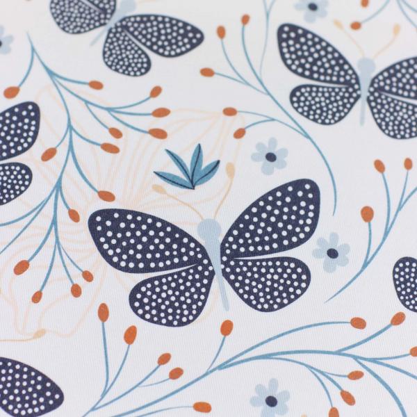 Preview: Canvas Eigenproduktion 'Schmetterlinge jeansblau'