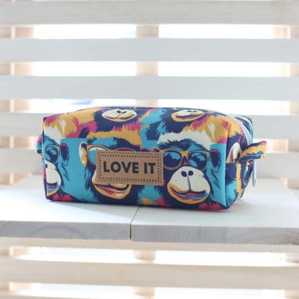 Preview: Nähset Boxybag 'Mini' - Affentheater inkl. Labelset 'C'est la vie!'