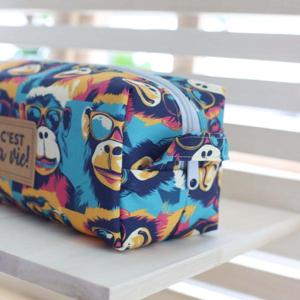 Nähset Boxybag 'Medium' - Affentheater inkl. Labelset 'C'est la vie!'