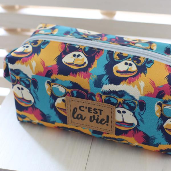 Nähset Boxybag 'Medium' - Affentheater inkl. Labelset 'C'est la vie!'