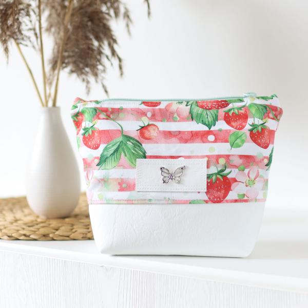 Nähbox Kosmetiktasche - Erdbeere