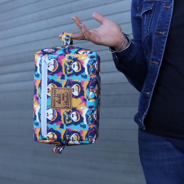 Preview: Nähset Boxybag 'Maxi' - Affentheater inkl. Labelset 'C'est la vie!'