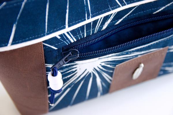 Nähbox Gürteltasche 'Ida' - Pusteblume Navy