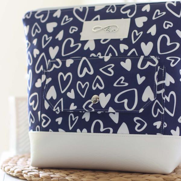 Nähbox große Kosmetiktasche - Lieblingsstück navy