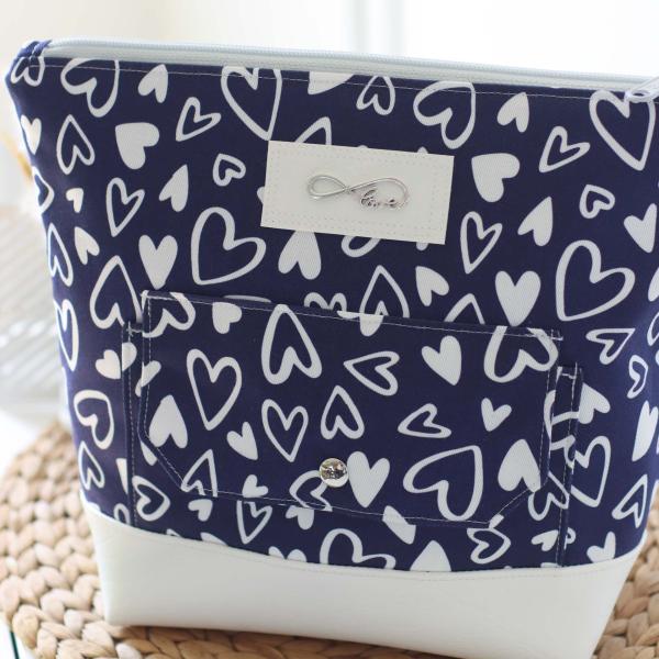 Nähbox große Kosmetiktasche - Lieblingsstück navy