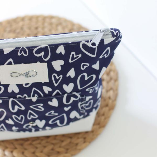 Nähbox große Kosmetiktasche - Lieblingsstück navy