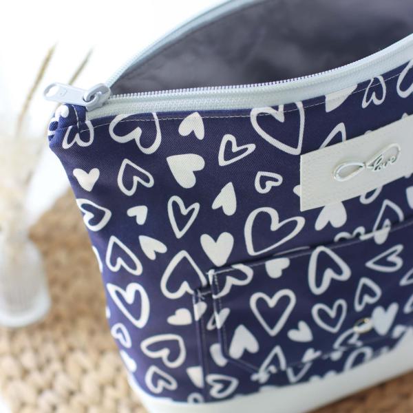 Nähbox große Kosmetiktasche - Lieblingsstück navy