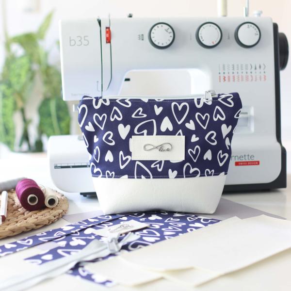 Preview: Nähbox Kosmetiktasche - Lieblingsstück navy