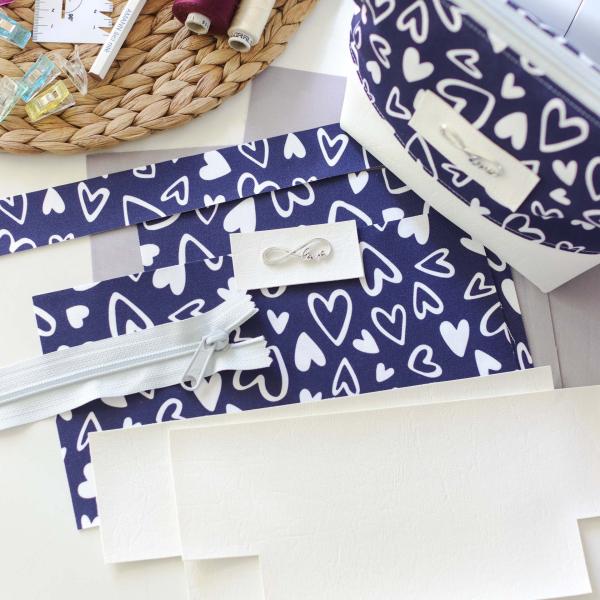 Preview: Nähbox Kosmetiktasche - Lieblingsstück navy