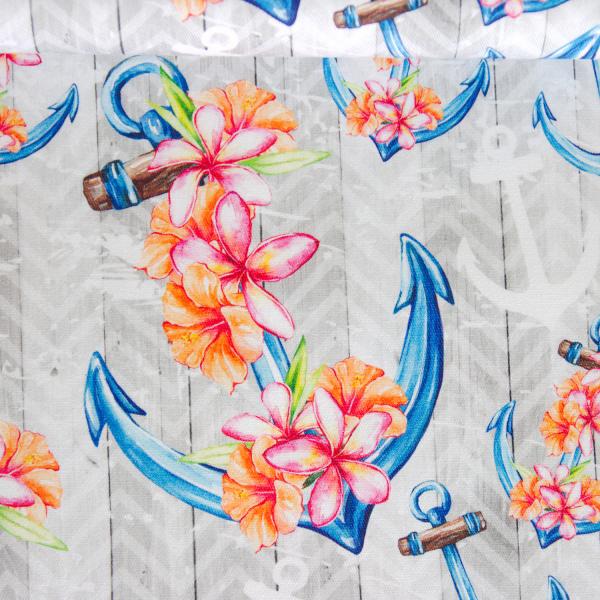Canvas Eigenproduktion 'Anchor & Flowers'