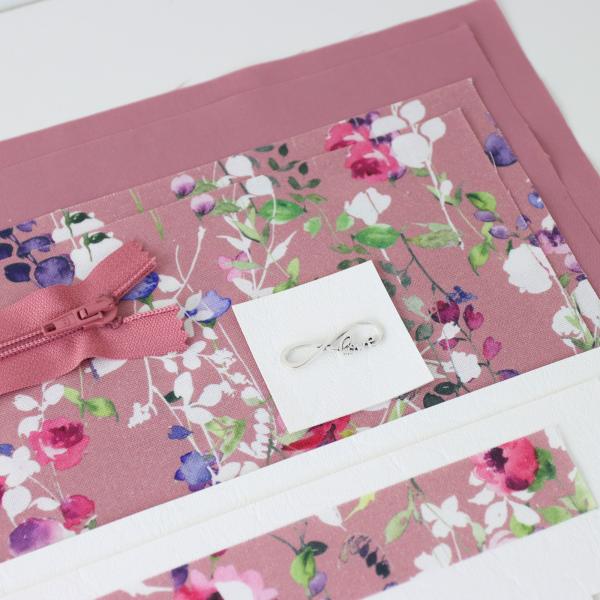 Nähbox Kosmetiktasche - Romantic Flowers Rosa