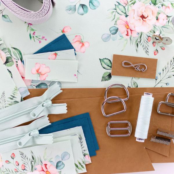 Nähset Tasche 'Katie' - Aquarell mint