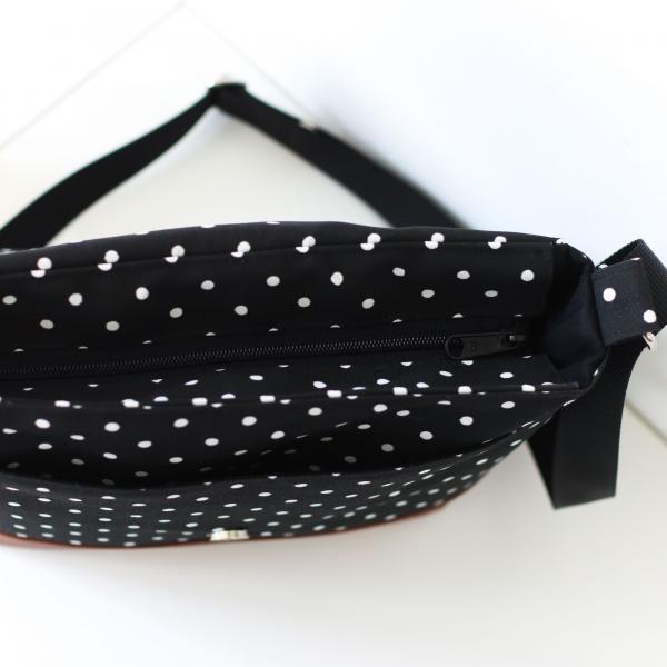 Nähset Tasche 'Katie' - Punkte schwarz