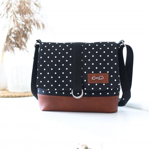 Nähset Tasche 'Katie' - Punkte schwarz
