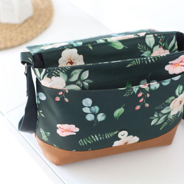 Nähset Tasche 'Katie' - Aquarell dunkelgrün