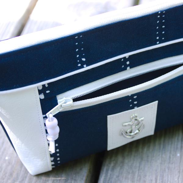 Nähbox Gürteltasche 'Ida' - Waterdrops Navy
